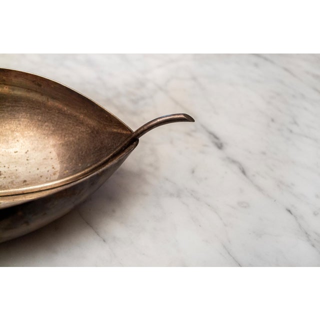 Mid-Century Modern Silver-Plated Gallia Leaf Pocket Emptier by Lino Sabattini for Christofle, France, 1950s For Sale - Image 3 of 5