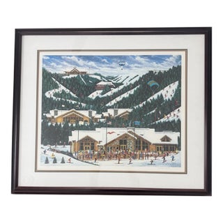 Framed, Hand-Signed Lithograph by Jane Wooster Scott Titled "Mountain Majesty” For Sale