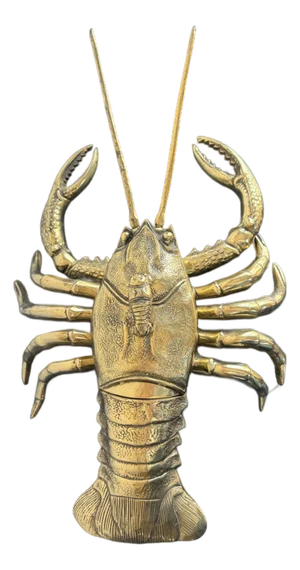 Large Vintage Brass Lobster Sculpture Box