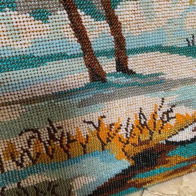 1920s Vintage Victorian Beadwork Scenery For Sale - Image 5 of 8