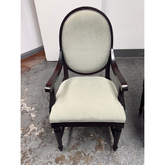 2010s Bernhardt Oval-Back Dining Armchairs, Pair For Sale - Image 5 of 12