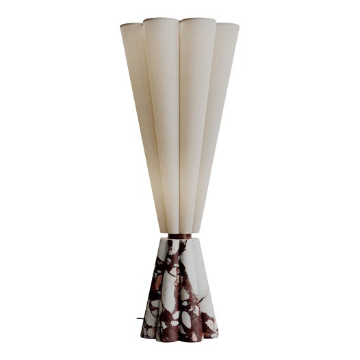 Bouquet Lamp S in Red Marble and Stone by Esther Knopfler For Sale