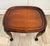 Mid-Century Queen Anne Style Mahogany Side Table With Engraved Brass Tray For Sale - Image 11 of 18