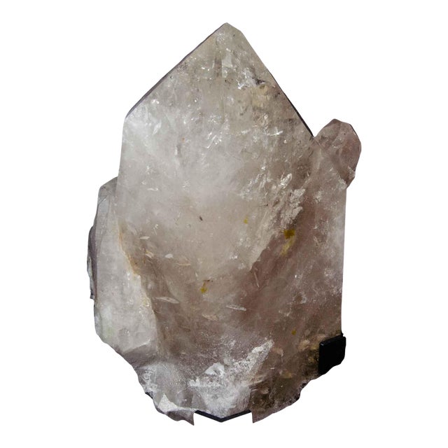 Large Smoky Quartz Point, 79 Pounds, Black Tourmaline Inclusions (Brazil #G0168) For Sale