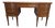 Vintage Edwardian-Style Oak Pedestal Desk With Casters For Sale