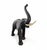 Extra Large Mid-Century Leather-Clad Elephant Statue, Trunk Up for Luck For Sale - Image 4 of 5