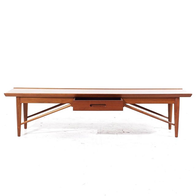 Henredon Heritage Mid Century Walnut Coffee Table For Sale In Chicago - Image 6 of 9