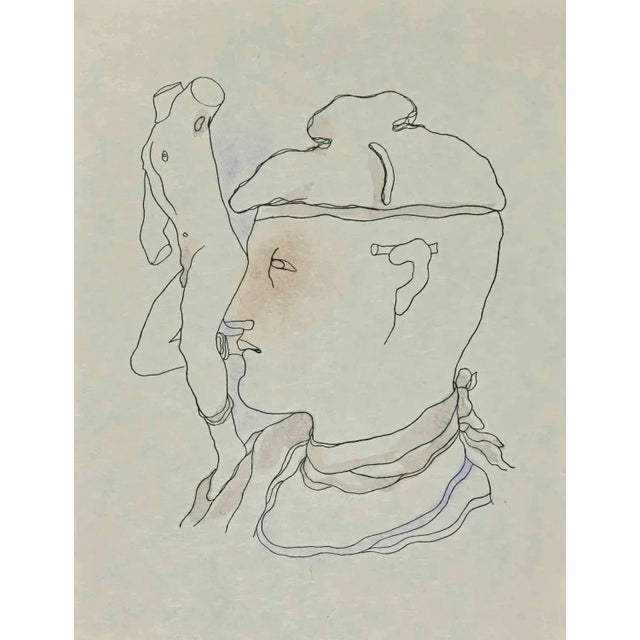 Figure of Man is a Colored lithograph realized by Jean Cocteau (1889 -1963) in 1930 ca. French draftsman, poet, essayist,...