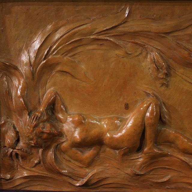 French Terracotta Bas-Relief, 1920 For Sale - Image 3 of 11