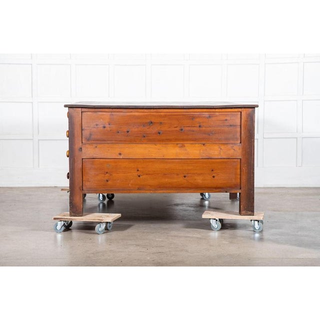 19th Century Large 19th Century English Pine Double Sided Work Table, 1890 For Sale - Image 5 of 18