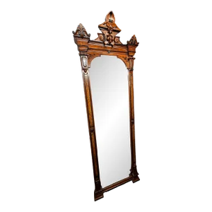 Antique 101" Tall Victorian Pier Mirror