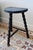1960s Antique Tripod Stool in Turned Wood with Half-Moon Seat, 1960s For Sale - Image 5 of 6
