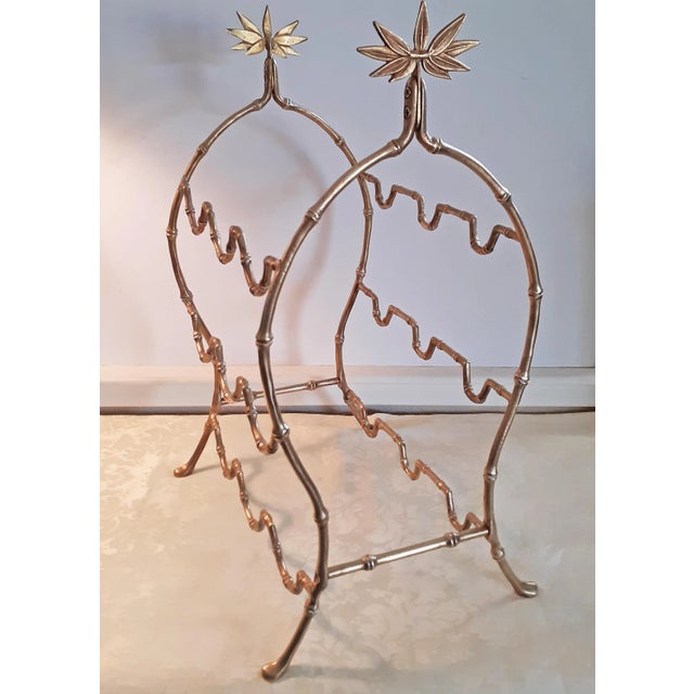 Maison Baguès 1950s Maison Baguès France Gilt Bronze Faux Bamboo Wine Rack For Sale - Image 4 of 7