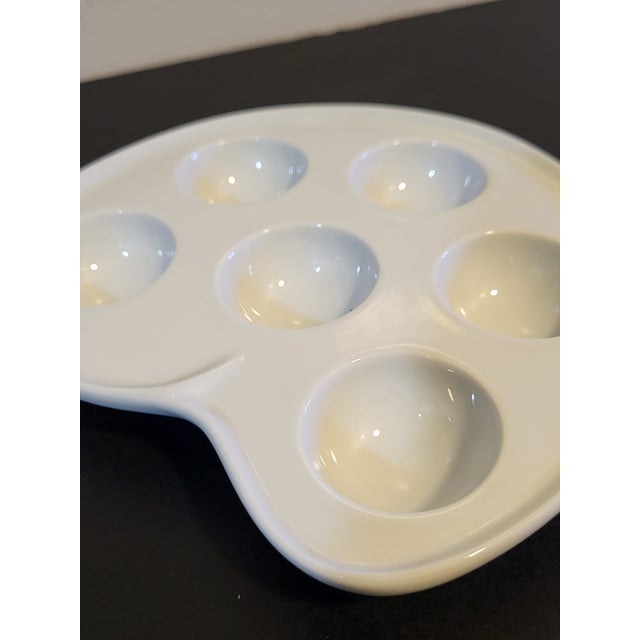 Vintage Apilco Vintage Classic Whiteware Porcelain 6 Holes Escargot Dish 6x5.5