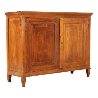Directoire Sideboard in Walnut-Stained Poplar For Sale