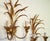Mid-Century Modern 1950s Italian Gilded Tole Wheat Sconces - A Pair For Sale - Image 3 of 7