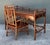 Brown Jordan Vintage Brown Jordan Fretwork Rattan Writing Desk and Chair For Sale - Image 4 of 12