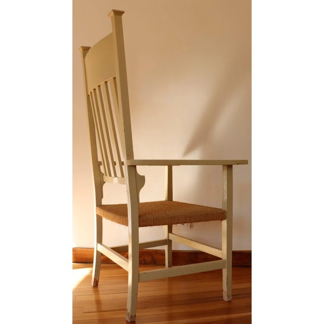 Vintage Lluís Domènech i Montaner Style High Back Armchairs, Set of 2 For Sale - Image 4 of 13