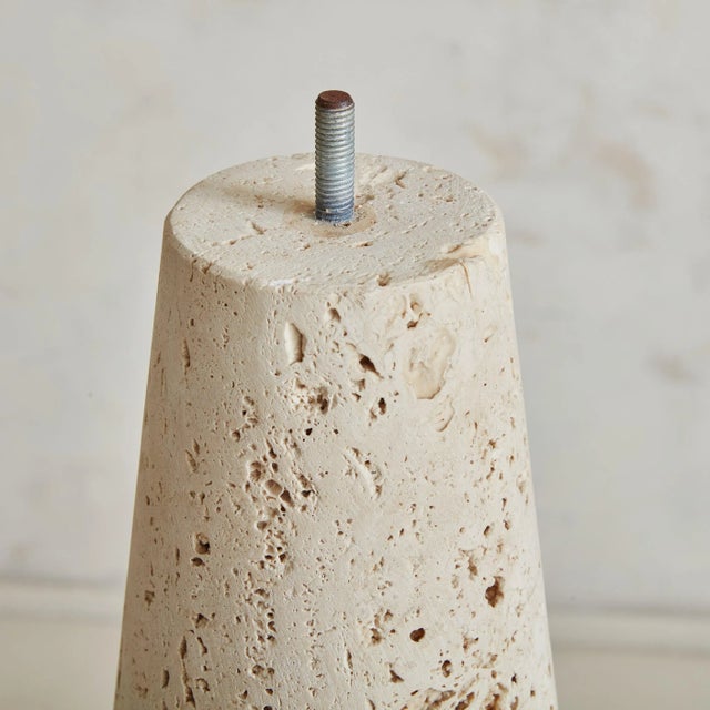 7 Piece Travertine + Glass Sculptural Shelf, Italy 1960s For Sale - Image 9 of 11