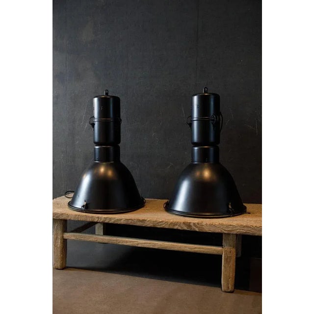 Industrial Corner Lights in Black, Set of 2 For Sale - Image 13 of 13