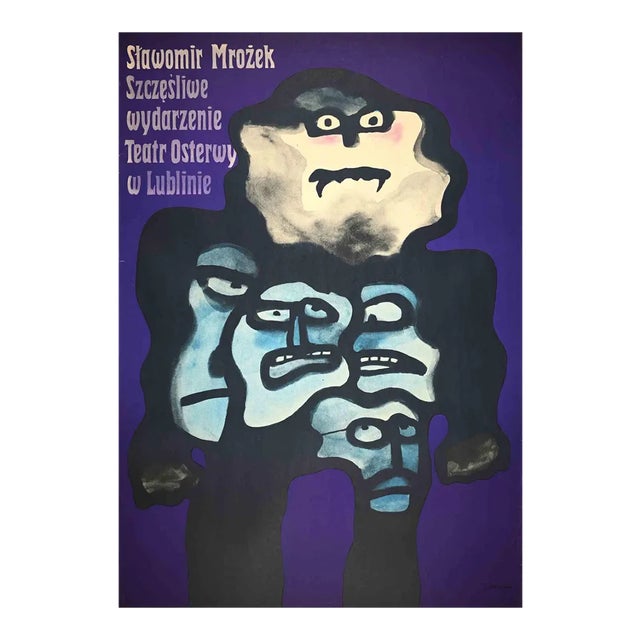 Sławomir Mrożek, Vintage Poster, 1970s For Sale