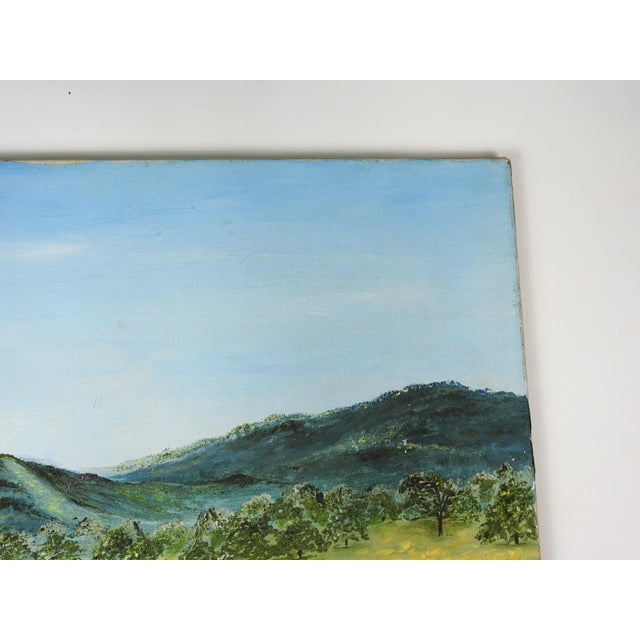 Rustic 1974 Mountain Wildflower Valley Landscape Painting For Sale - Image 3 of 10