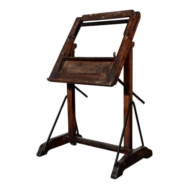 Antique Wooden Artist Easel For Sale