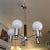 Great 1970s vintage chrome light fixture with 5 arms and sockets. Large white bulbs remind us of that period and this...