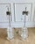 1970s Artist-Signed Sculptural Stacked Lucite Table Lamps, Intentionally Asymmetrical - Pair For Sale - Image 4 of 11