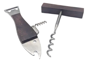 Mid 20th Centuries Bottle Corkscrew and Bottle Cap Opener, Set of 2