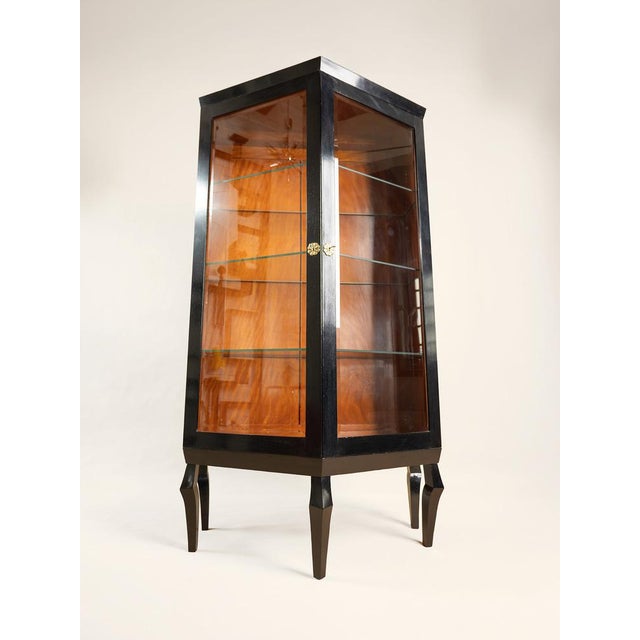 Cubist Display Cabinet, Czechoslovakia, 1920s For Sale - Image 3 of 10