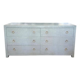 Serena & Lily Driftway 6 Drawer Hand Painted Linen Dresser For Sale