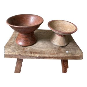 3 Pre-Columbian Bowls One With a Head.