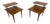 Mid-Century Modern Walnut Step Side Tables - Set of 2 For Sale