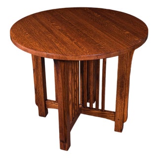 Vintage Cotswold School Centre Table, English, Oak, Occasional, Mission Style For Sale