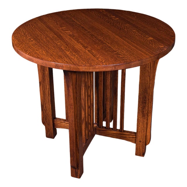 Vintage Cotswold School Centre Table, English, Oak, Occasional, Mission Style For Sale