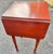 Early 19th Century Antique Federal Period 1 Drawer Cherry and Flame Mahogany Dropleaf Work Table For Sale - Image 5 of 8