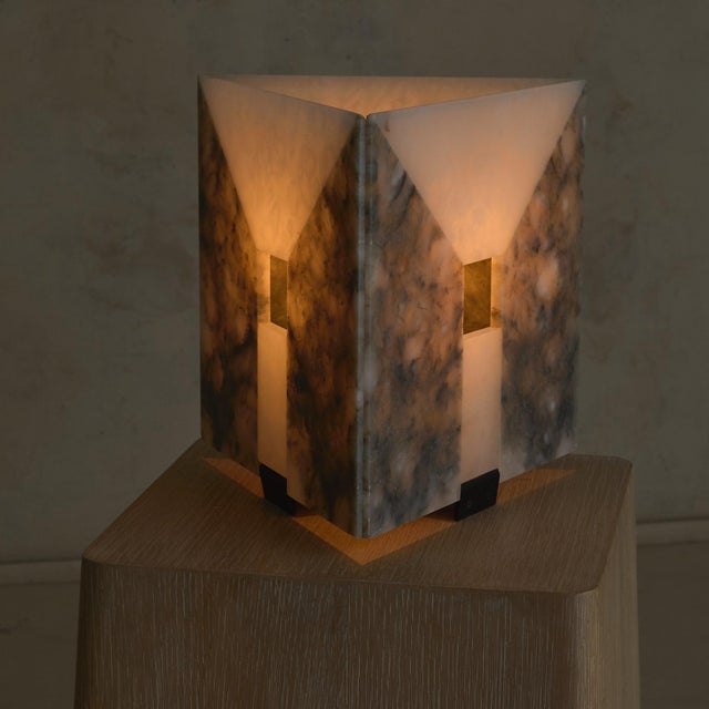 1970s 1970s Italian 'Etrusca' Alabaster Table Lamp by Angelo Mangiarotti for Skipper For Sale - Image 5 of 13