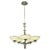 Art Deco Nickel Chandelier with Champagne Glass Shades, 1930s For Sale - Image 15 of 15