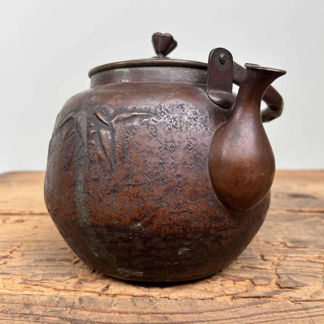 Antique Japanese Copper Teapot For Sale - Image 16 of 18