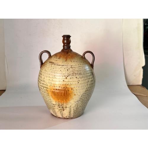 Vintage Mid-Century French Provincial Stoneware Pottery Jug For Sale - Image 6 of 7