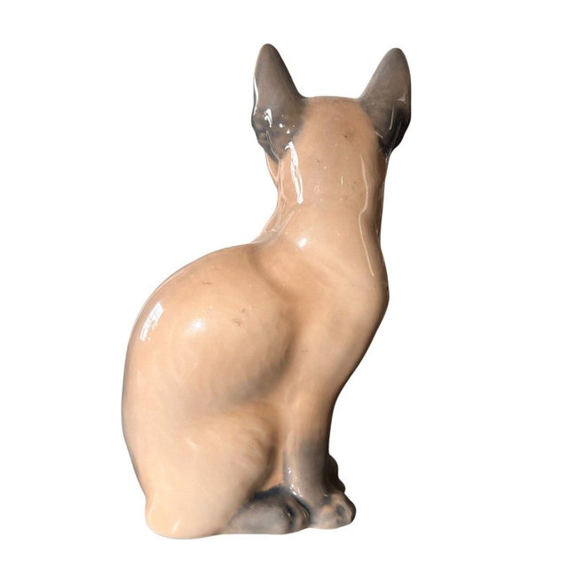 Royal Copenhagen 8"Siamese Cat Figurine 3281 Denmark Porcelain Sculpture VTG 50s For Sale In Panama City, FL - Image 6 of 8