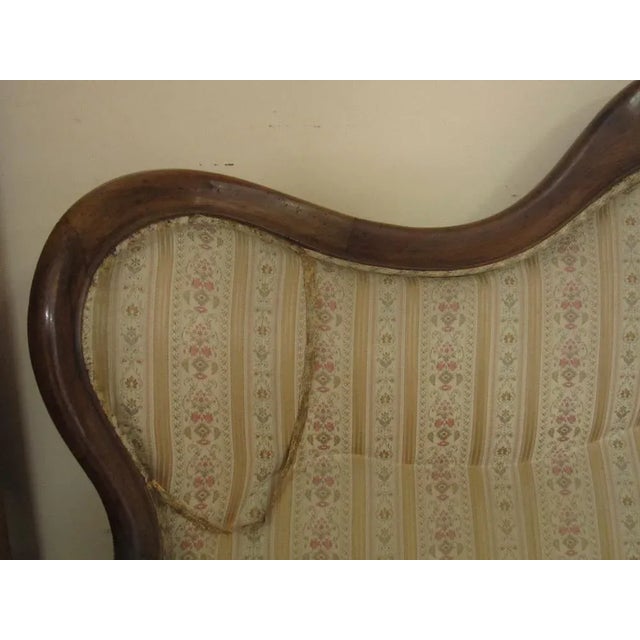 Antique Luigi Filippo Walnut Sofa For Sale - Image 5 of 8