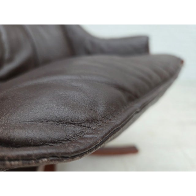 Brown Norwegian Falcon Lounge Chair by Sigurd Ressel for Vatne Møbler, 1970s For Sale - Image 8 of 18