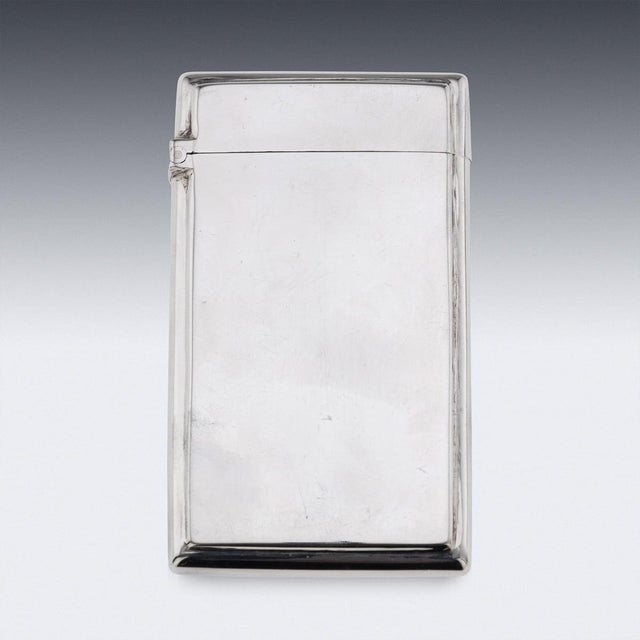 Antique Victorian Silver Card Case, 1883 For Sale - Image 9 of 11