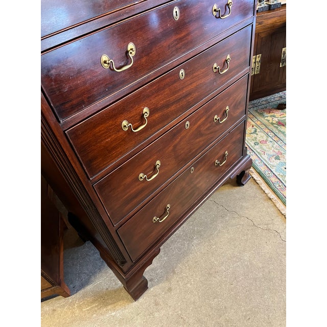 Late 20th Century Late 20th Century Henkel-Harris New Market High Chest of Drawers For Sale - Image 5 of 12