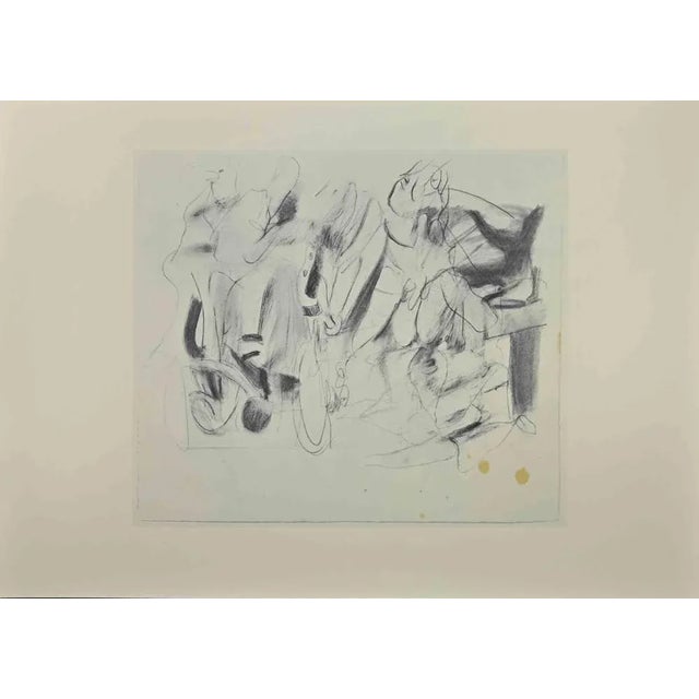 Willem De Kooning, Figures with Bicycle, Offset Lithograph, 1980s For Sale - Image 4 of 4