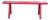Bright Pink Wood Grain Rectangle Long Slim Stool Bench Side Table For Sale