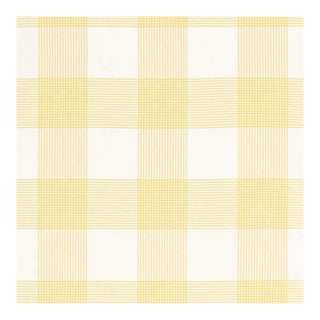 Sample - Schumacher Antigua Plaid Fabric in Sunflower For Sale