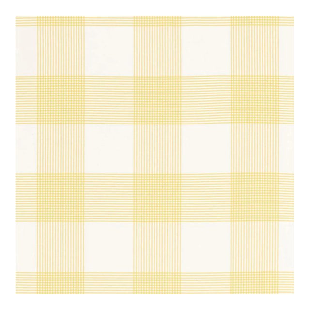 Sample - Schumacher Antigua Plaid Fabric in Sunflower For Sale